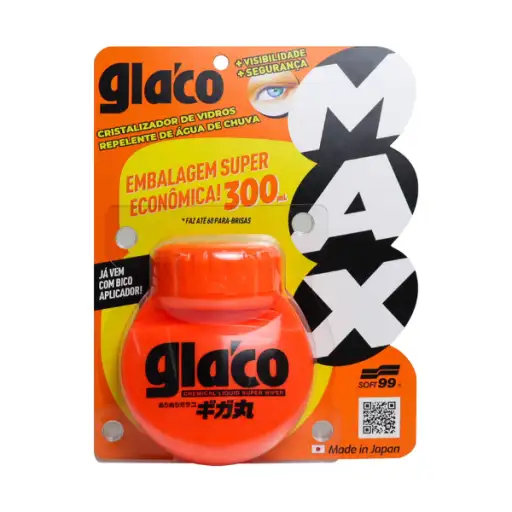 Cristalizador de Vidros Glaco Max 300ml - Soft99