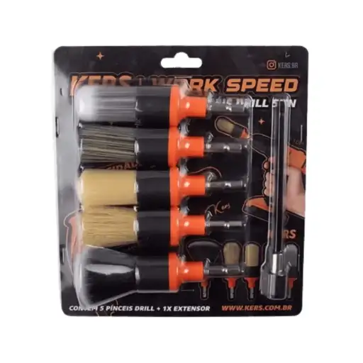 Kit 5 Pinceis Drill Work Speed - Kers