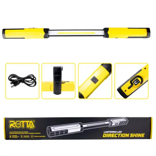 Lanterna Led Recarregavel P/Capo E interior 15W 750LM Rotta