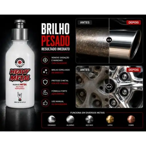 Polidor de Metal Heavy Metal 150ml - Easytech