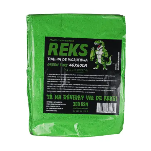 Flanela De Microfibra Verde 40x60cm 300gsm 10un - REKS
